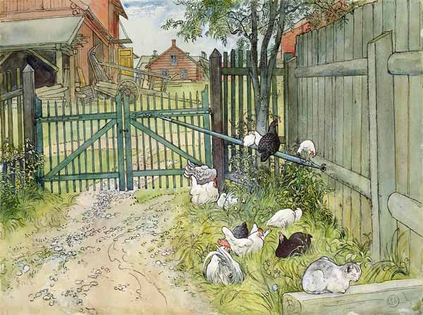 The Gate, from 'A Home' series von Carl Larsson