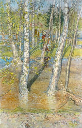 Überschwemmung von Carl Larsson