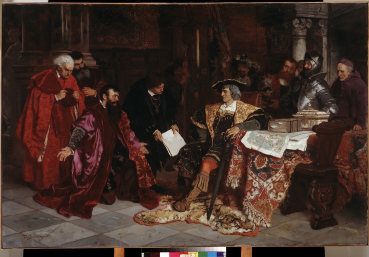 Der Kaiser Maximilian empfängt die venezianische Gesandten in Verona von Carl Ludwig Becker
