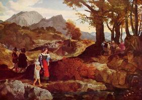 Romantische Landschaft in Italien 1817