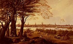 Lübeck von Osten, von Marli aus. von Carl Schmidt-Carlson