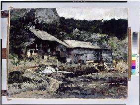 Wassermühle am Saut du Doubs 1887