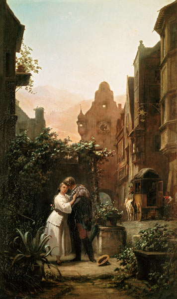 Carl Spitzweg / Farewell / c.1855 von Carl Spitzweg