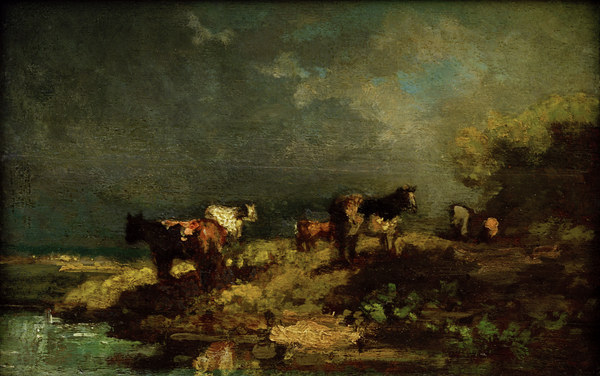 C.Spitzweg, Kühe in Landschaft von Carl Spitzweg