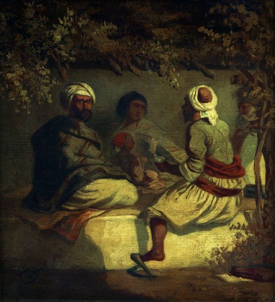 C.Spitzweg, Türken in einer Laube von Carl Spitzweg