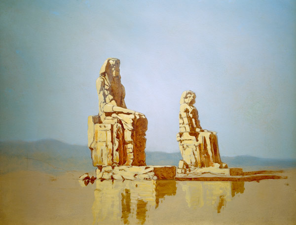 Theben-West, Memnons-Kolosse von Carl Spitzweg
