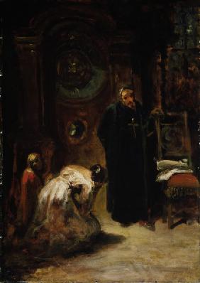 Spitzweg / Confession / Painting, c.1875