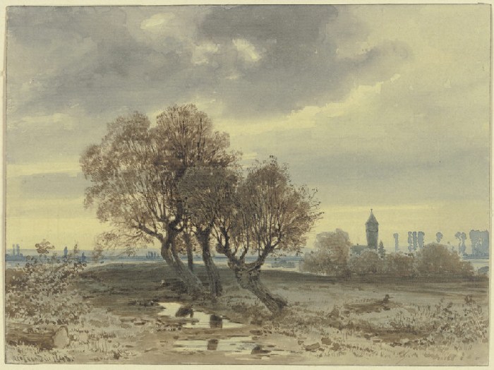 Baumgruppe am Fluss von Carl Theodor Reiffenstein