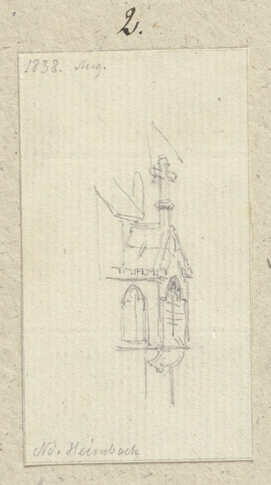 Bildstock an der Außenseite eines Kirchbaus in Niederheimbach von Carl Theodor Reiffenstein