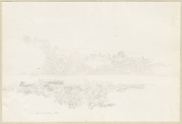 Blick über die Lahn auf Nassau von Carl Theodor Reiffenstein