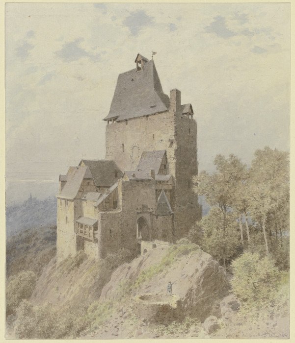 Burg auf hohem Felsen von Carl Theodor Reiffenstein