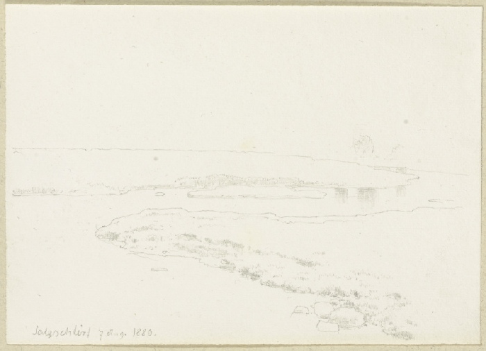 Flusslandschaft bei Salzschlirf von Carl Theodor Reiffenstein