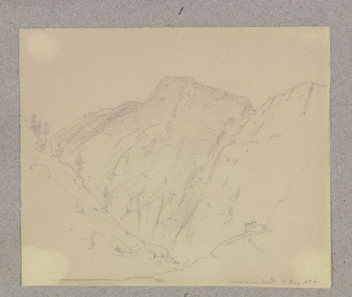 Gebirgswand in den Alpen von Carl Theodor Reiffenstein