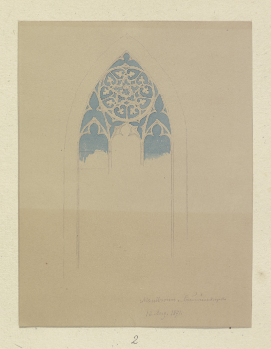 Maßwerkfenster der Brunnenkapelle des Klosters Maulbronn von Carl Theodor Reiffenstein