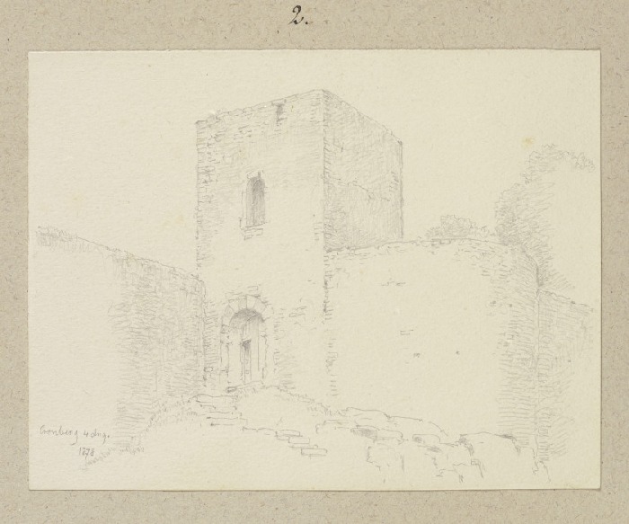Turm und Mauern der Burg Kronberg von Carl Theodor Reiffenstein