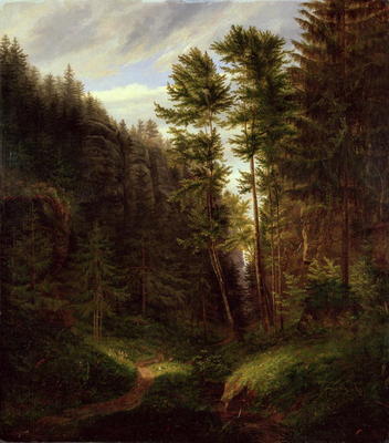 Clearing in the Uttenwald Region, 1820 (oil on canvas) von Carl Wilhelm Götzloff