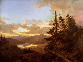 Norwegian Landscape in the Light of the Early Morning 1863
