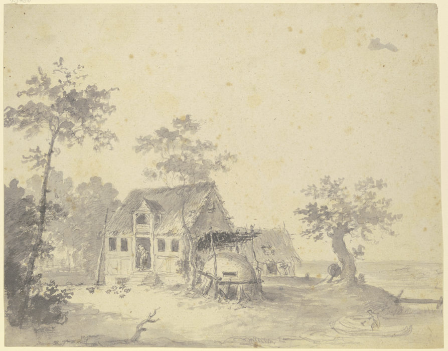 Landschaft mit Bauernhaus von Carl Friedrich von Rumohr