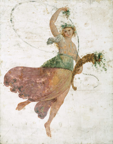 Young Dancer with a Cornucopia and a Bunch of Grapes von Carlo Bevilacqua