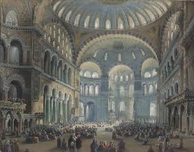 Interieur der Hagia Sophia in Konstantinopel