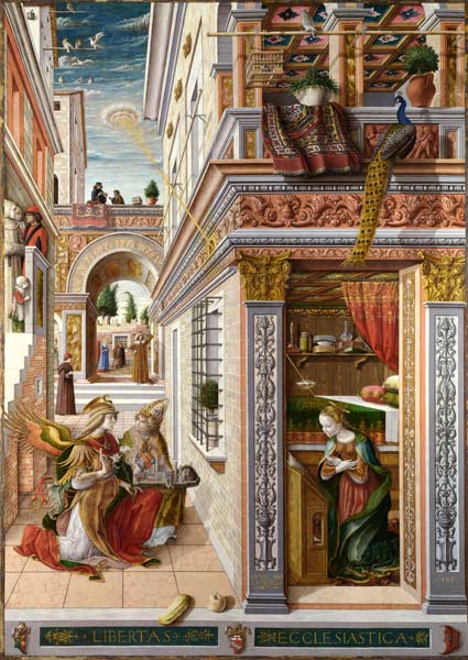 Verkuendigung an Maria mit dem Heiligen Emidius von Carlo Crivelli