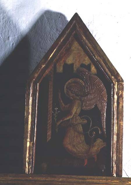 Archangel Gabriel, detail from the San Silvestro polyptych von Carlo Crivelli