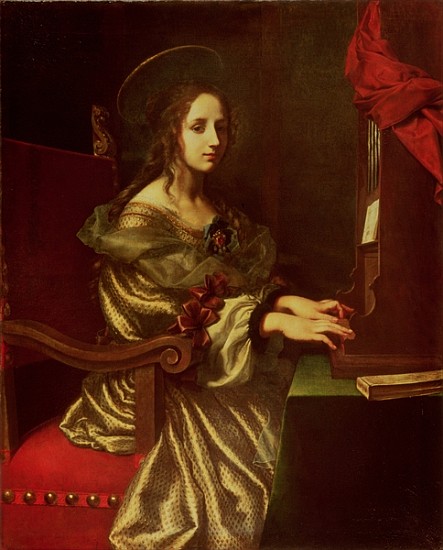 St. Cecilia (patron of musicians) von Carlo Dolci