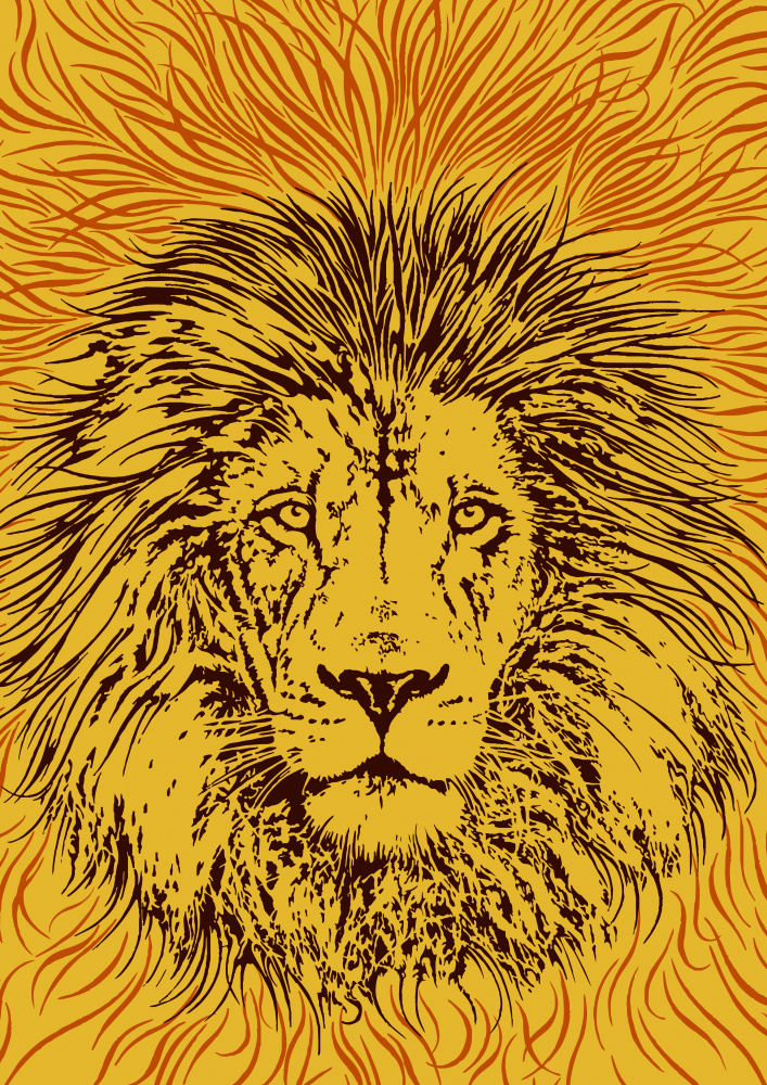 Löwenporträt – König der Tiere von Carlo Kaminski