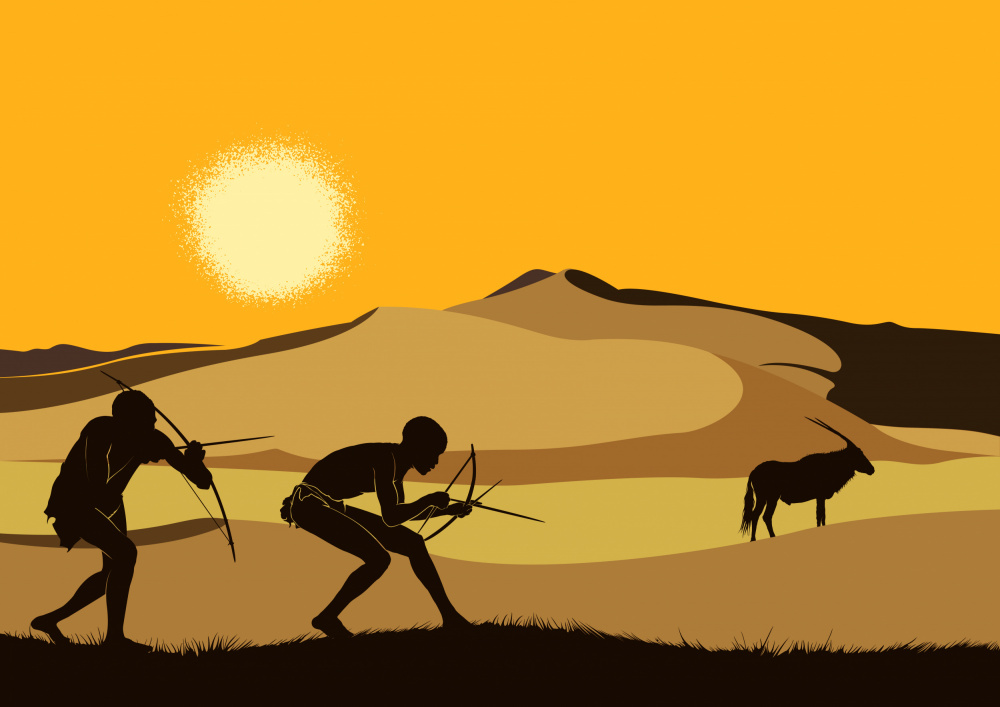 San Jäger und Sammler in Afrika von Carlo Kaminski