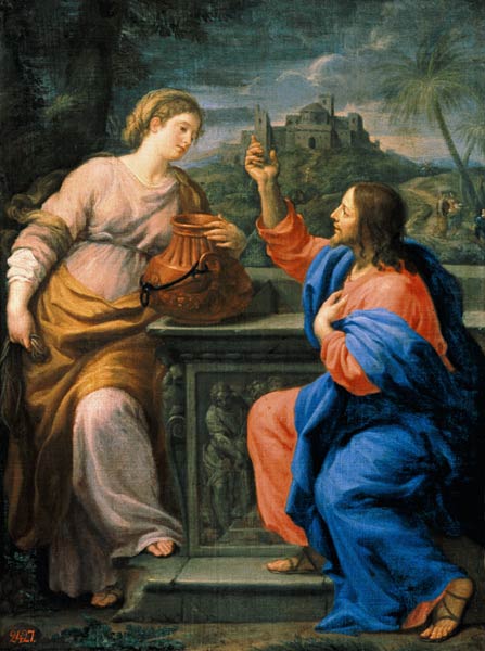Jesus und die Samariterin am Jakobsbrunnen von Carlo Maratta