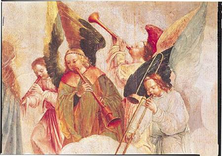 Musical Angels, detail from The Assumption of the Virgin von Carlos