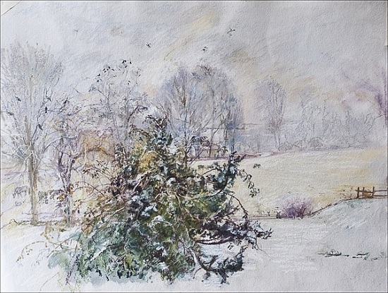 Winter from Our Window (pastel and and on paper) von Caroline  Hervey-Bathurst