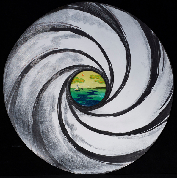Lense Swirl with Sea and Clouds von Carolyn  Hubbard-Ford