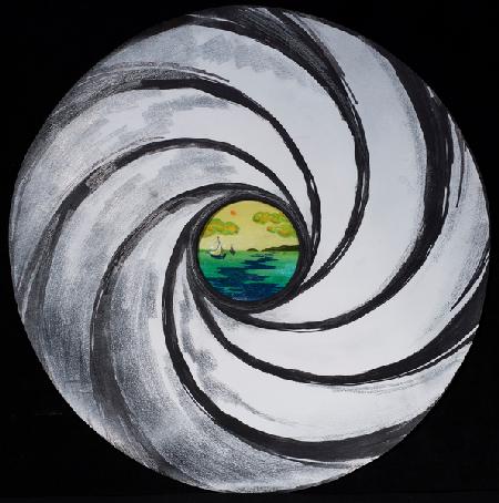 Lense Swirl with Sea and Clouds 2005