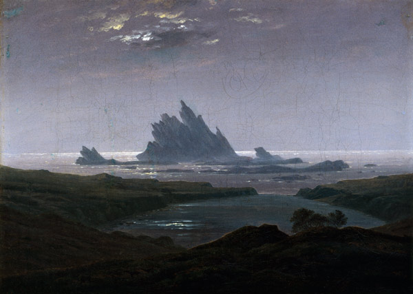 Felsenriff am Meeresstrand von Caspar David Friedrich