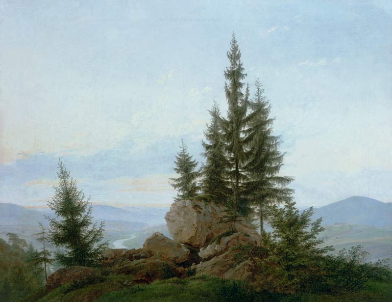 Blick in das Tal der Elbe von Caspar David Friedrich