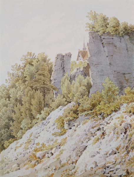 Felsgruppe im Elbsandsteingebirge von Caspar David Friedrich
