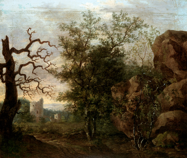Landsch.mit kahl.Baum von Caspar David Friedrich