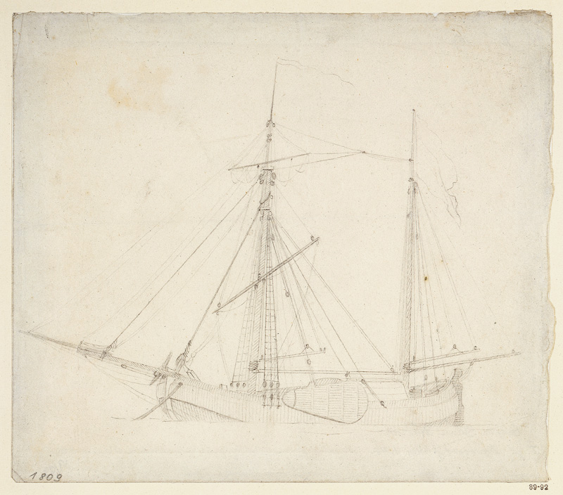 Segelschiff von Caspar David Friedrich