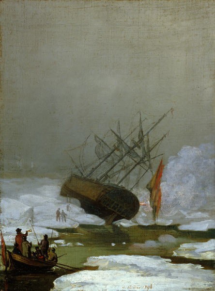 Ship in the Polar Sea von Caspar David Friedrich