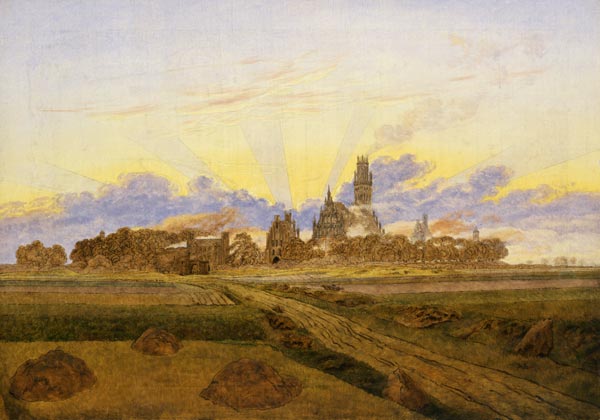 Sonnenaufgang Neubrandenb von Caspar David Friedrich