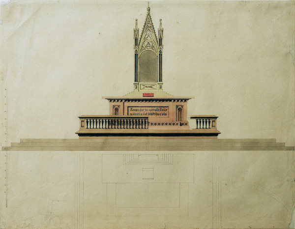 Altarentwurf mit Ädikula von Caspar David Friedrich