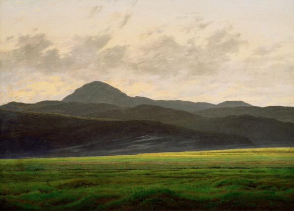 Berglandschaft in Böhmen von Caspar David Friedrich
