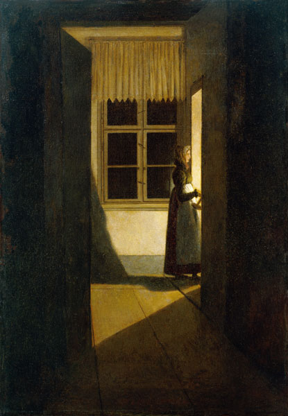 Frau mit dem Leuchter von Caspar David Friedrich