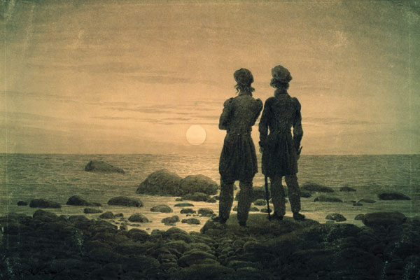 Zwei Männer am Strand von Caspar David Friedrich