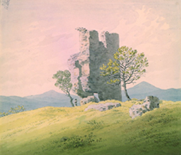 Die Ruine von Schloss Teplitz. von Caspar David Friedrich