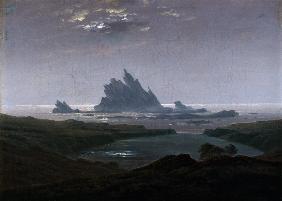Felsenriff am Meeresstrand um 1824
