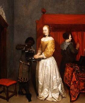 A Lady Washing her Hands 1657
