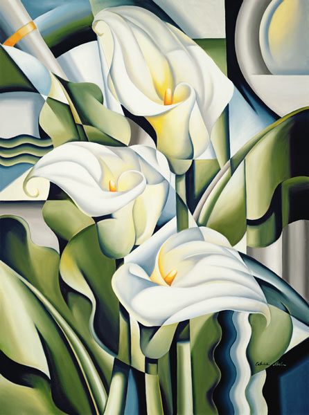 Cubist lilies, 2002 (oil on canvas)  von Catherine  Abel