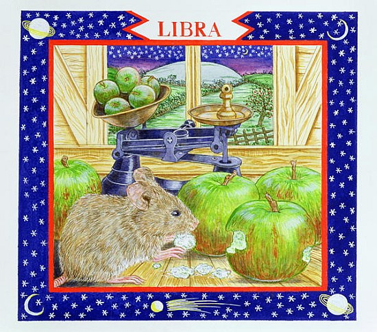 Libra (w/c on paper)  von Catherine  Bradbury